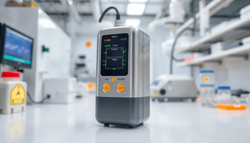 Detecting Hydrogen Peroxide with an advanced detector in a high-tech lab setting.