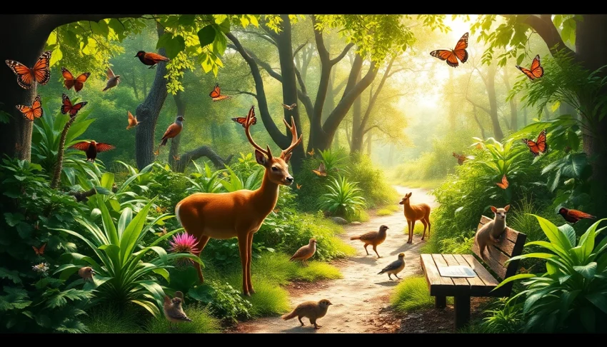Experience the beauty of wildlife with various animals at www.sudswild.com amidst a lush forest setting.