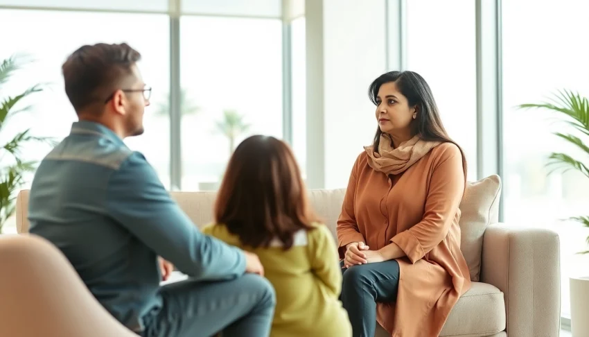 Engaging session with a marriage therapist in Dubai emphasizing relationship support.