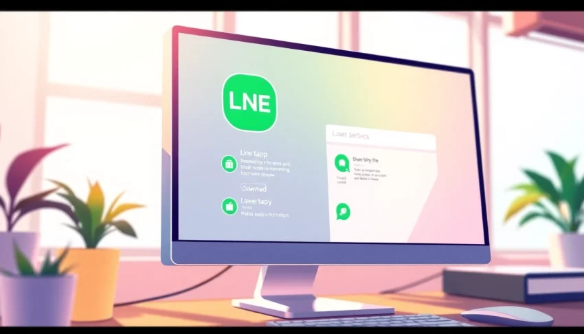 Check out the process of line电脑版下载 with engaging visuals of the app interface.