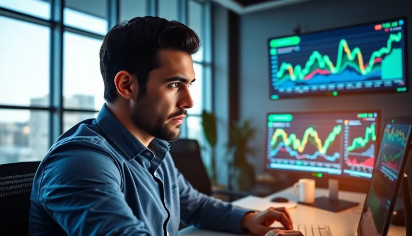 Analyzing artificial intelligence stock picks in a dynamic office setting for informed investment decisions.