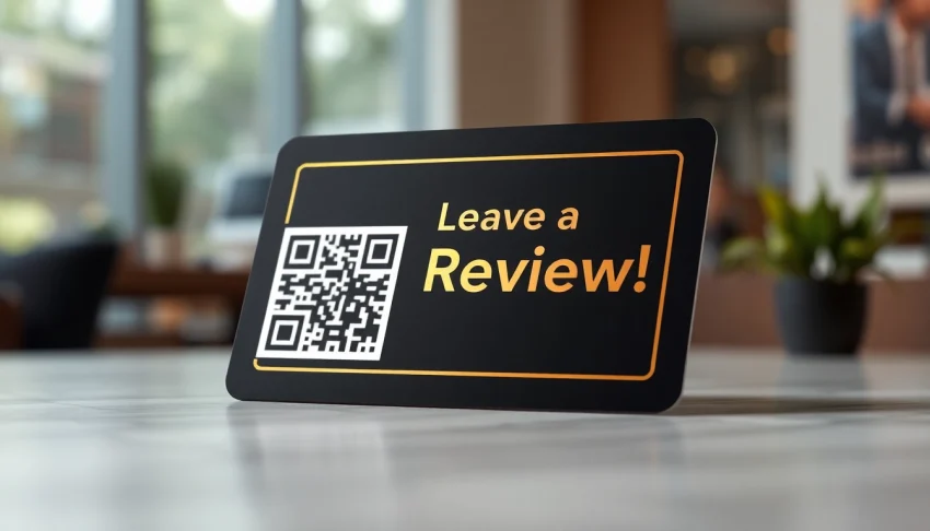 Encourage customer feedback with reviewcardsgoogle designed NFC cards and an appealing QR code.