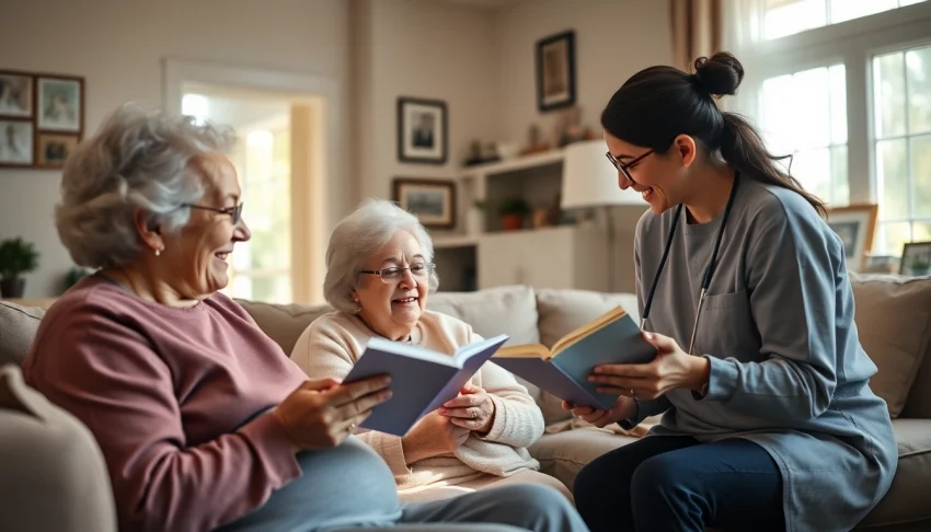 Experience compassionate senior care austin tx through warm caregiver interactions in a cozy setting.