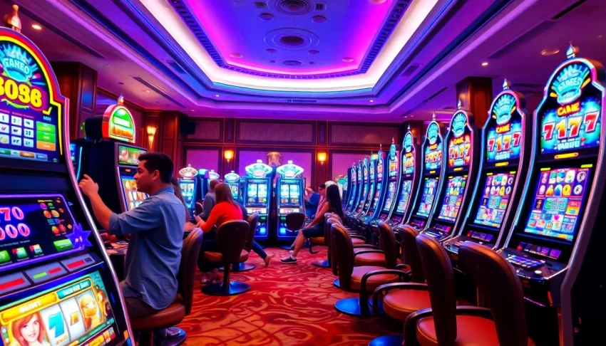 Rasakan keseruan bermain bos88 slot dengan peserta antusias dan mesin slot berwarna cerah.