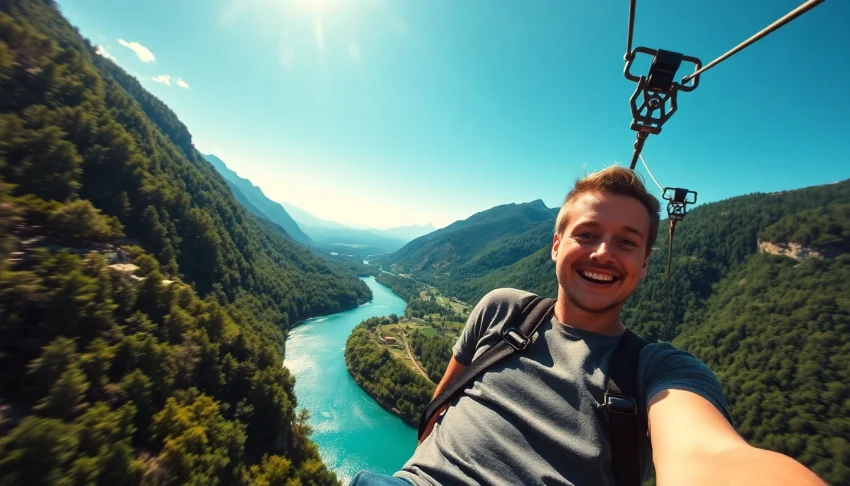 Jezdite po Bovec zipline, uživajte v čudovitih pogledih na dolino Učja.