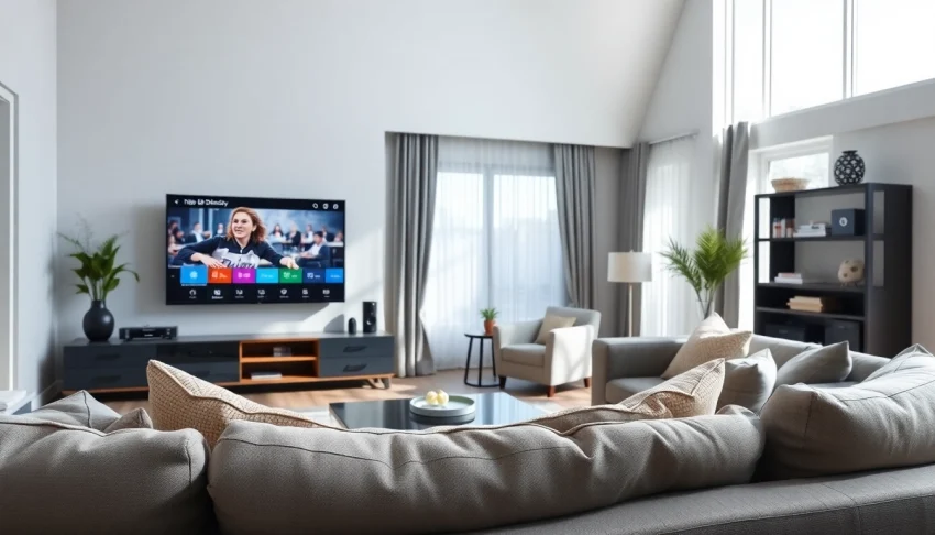 Regarder le meilleur iptv dans un salon moderne et accueillant.