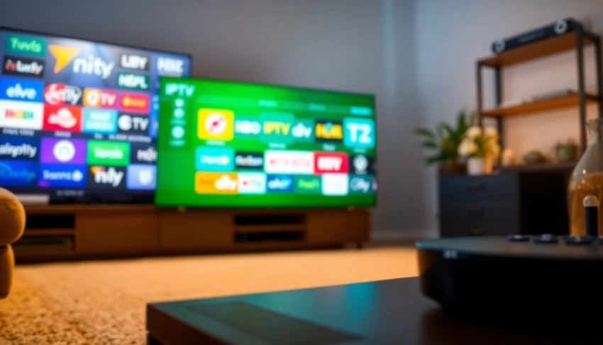Découvrez le code IPTV sur un appareil numérique mettant en avant des chaînes en streaming.