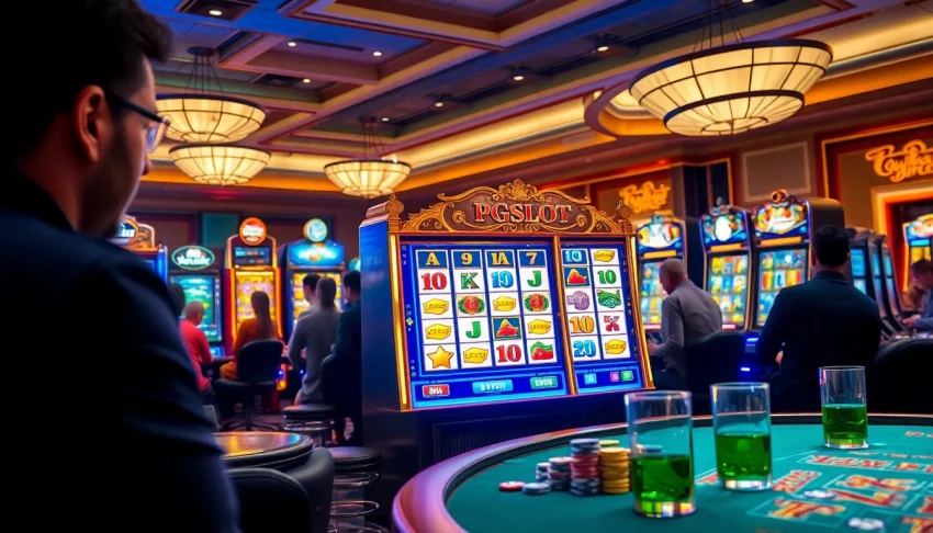 Experience thrilling gameplay at pgslot with a vibrant gaming atmosphere featuring exciting slot machines.