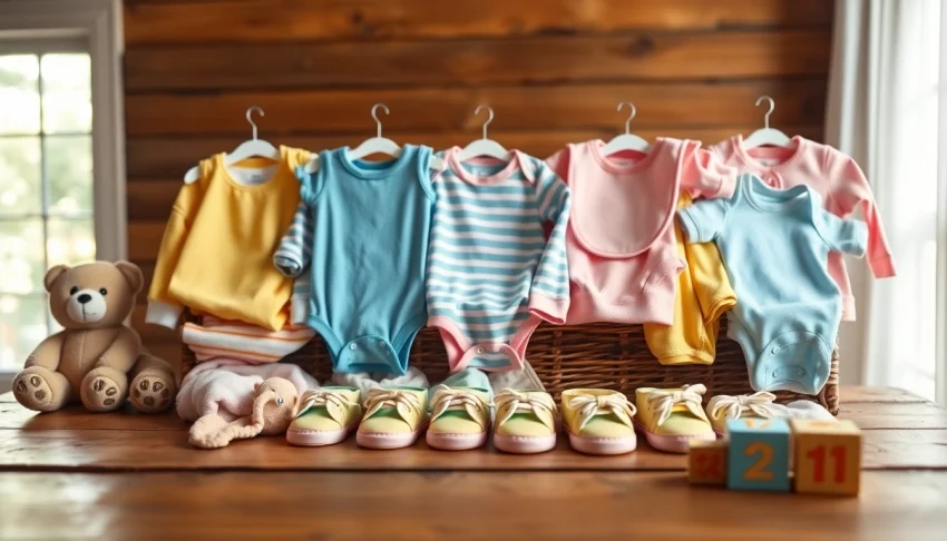 Dress your little ones in adorable Baby clothes featuring vibrant colors and patterns