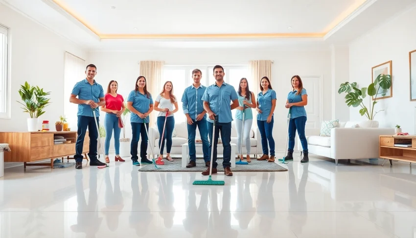 Bond cleaning Logan team thoroughly cleaning a residential living room with sparkling surfaces.