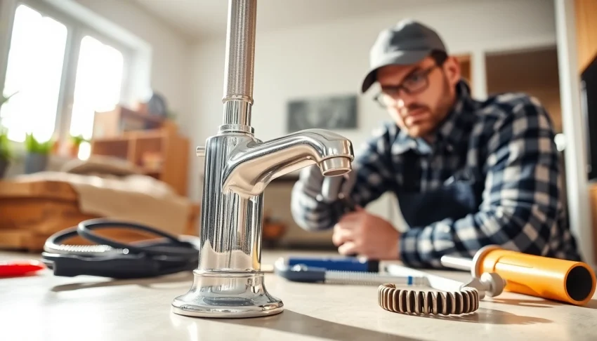 Expert plumbers knightdale servicing a modern kitchen faucet installation efficiently.