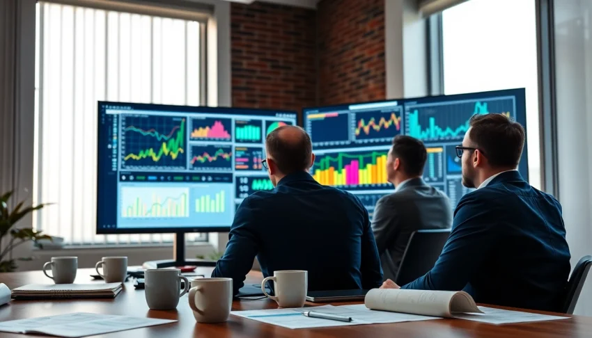 Analyze anomalies in data using the Data anomaly detection tool with professionals collaborating in a modern office.