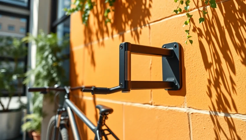 Install a bike wall mount for stylish, space-saving bicycle storage solutions.
