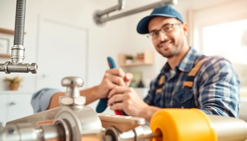 Plumber working on plumbing wake forest home, showcasing reliability and skill.