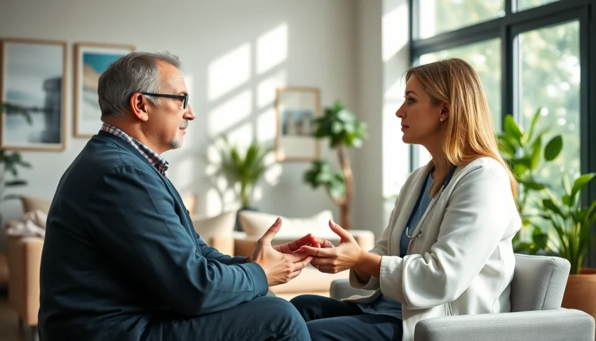 Engaging session with the best psychiatrist in dubai providing support in a calm office environment.