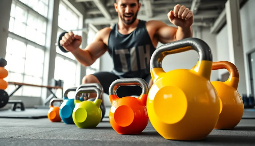 Use affordable kettlebells for home gyms in a vibrant setting to maximize your fitness potential.