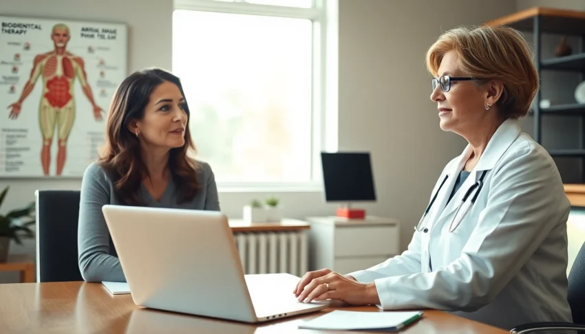 Discussing Bioidentical hormone therapy in a professional consultation environment