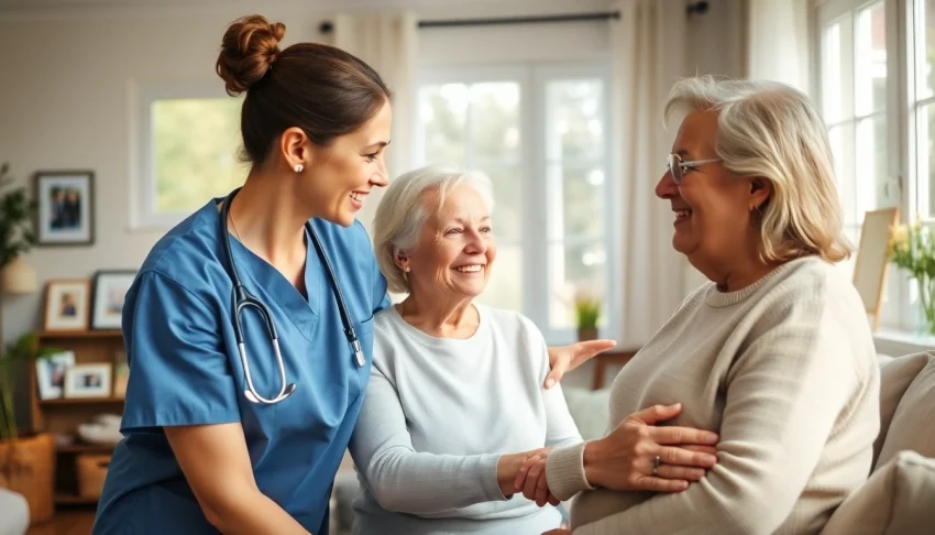Engaging caregiver providing senior care austin tx in a bright and inviting home atmosphere.