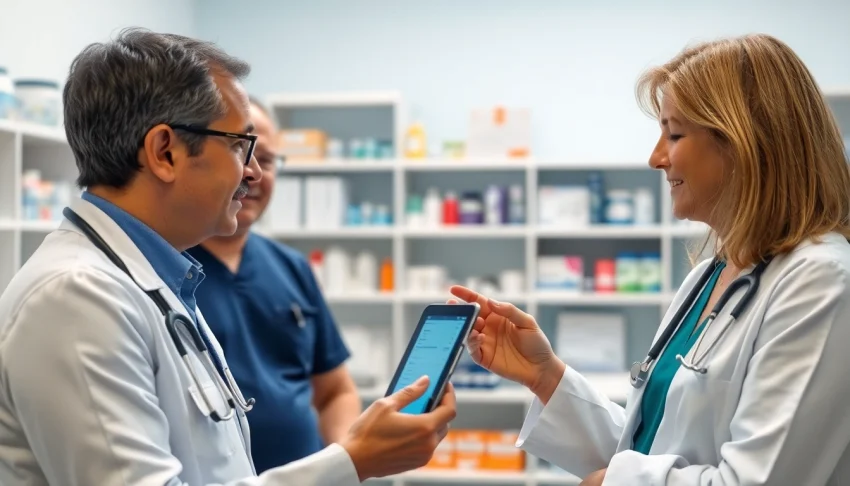 E-prescribing vs traditional prescribing in a professional healthcare setting with clinician and patient.